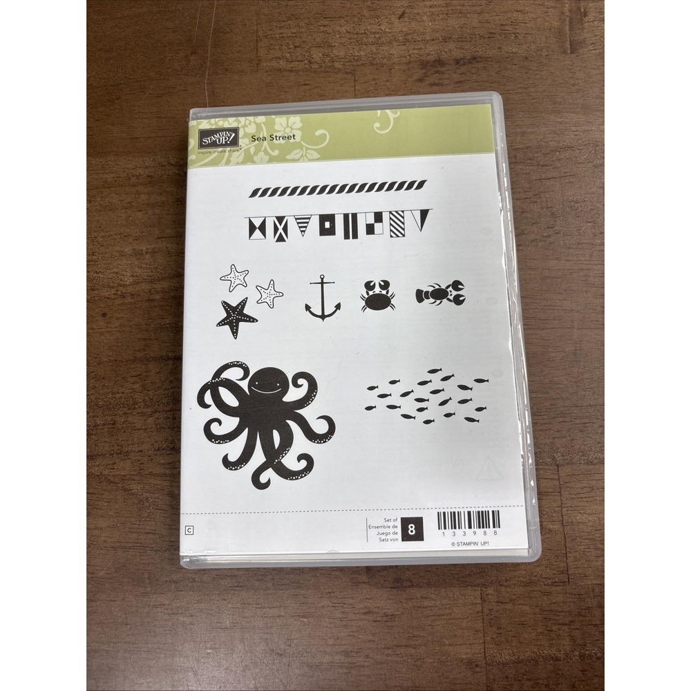 Stampin' Up! Sea Street Stamp Set 133988 Anchor Octopus Starfish